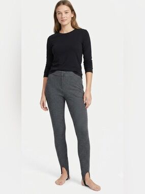 NWT Ann Taylor Grey Patterned Stirrup Pants Size 4